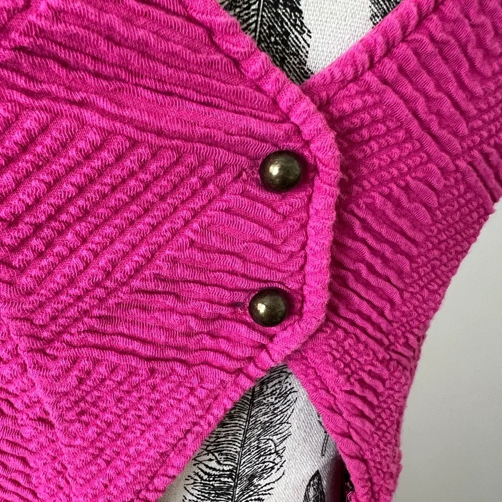 Buttoned back pink dress with pockets - Picture 4 of 6